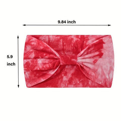 Boho Tie Dye Wide Head Wrap Turban Stretch Headband