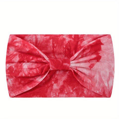 Boho Tie Dye Wide Head Wrap Turban Stretch Headband