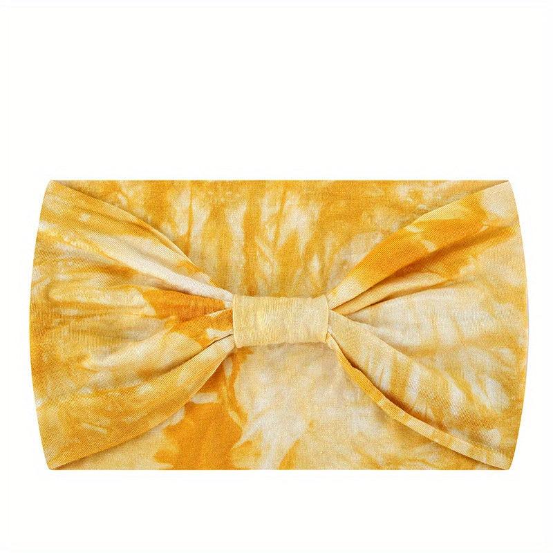Boho Tie Dye Wide Head Wrap Turban Stretch Headband