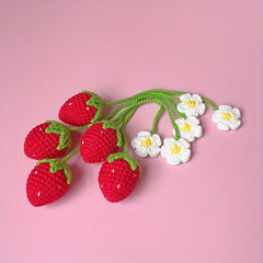Crochet Strawberry Pendant Car Ornament Decoration
