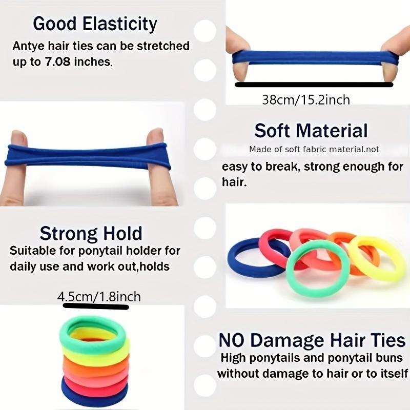 100pcs Colorful Seamless Rubber Band Hair Tie Hair Rope Hair Accessories