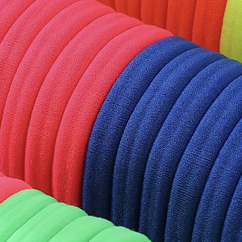 100pcs Colorful Seamless Rubber Band Hair Tie Hair Rope Hair Accessories