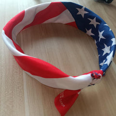 American Flag Square Scarf Breathable Handkerchief Headscarf