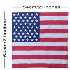 American Flag Square Scarf Breathable Handkerchief Headscarf