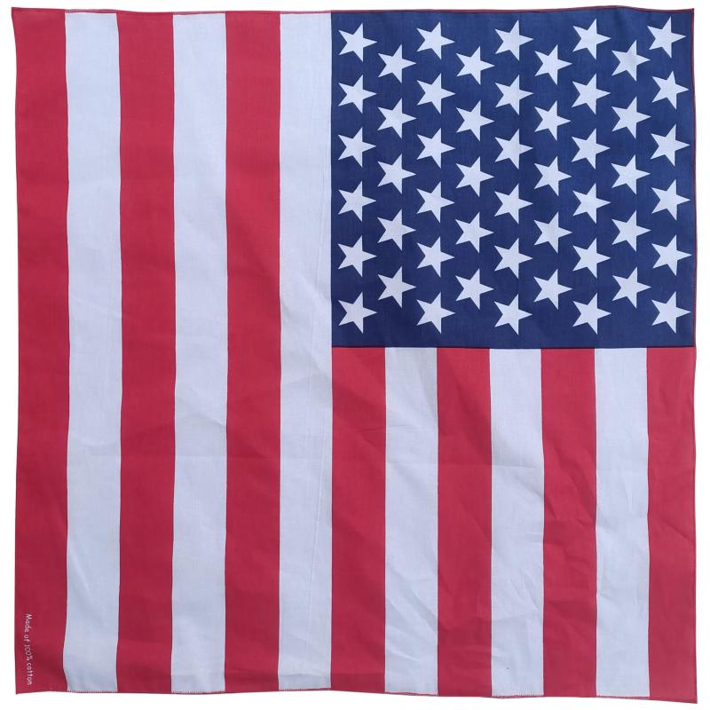 American Flag Square Scarf Breathable Handkerchief Headscarf