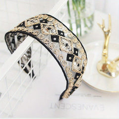 Boho Lace Sequin Headband Retro Style Hair Accessories Women