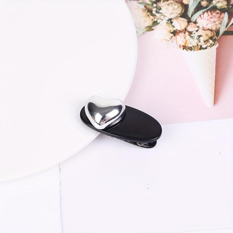 4pcs Retro Heart Decor Hair Clips Hair Pins Hair Accessories For Women Girls