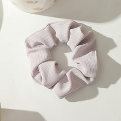 Sweet Solid Fabric Hair Scrunchies Soft Hair Tie for Women Girls