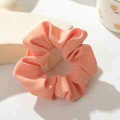Sweet Solid Fabric Hair Scrunchies Soft Hair Tie for Women Girls