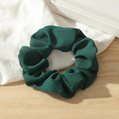 Sweet Solid Fabric Hair Scrunchies Soft Hair Tie for Women Girls