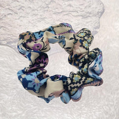 Boho Flower Print Hair Tie Elastic Ponytail Holder Women Girls Accessories