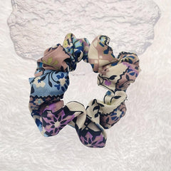 Boho Flower Print Hair Tie Elastic Ponytail Holder Women Girls Accessories