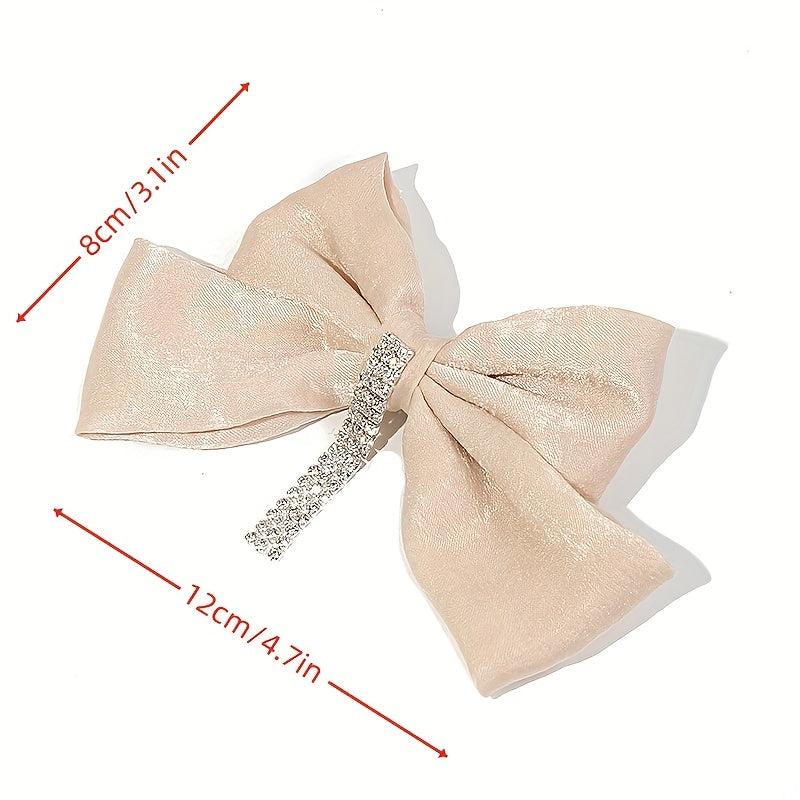 Rhinestone Tassel Hair Barrettes Bowknot Hair Clips for Women Girls