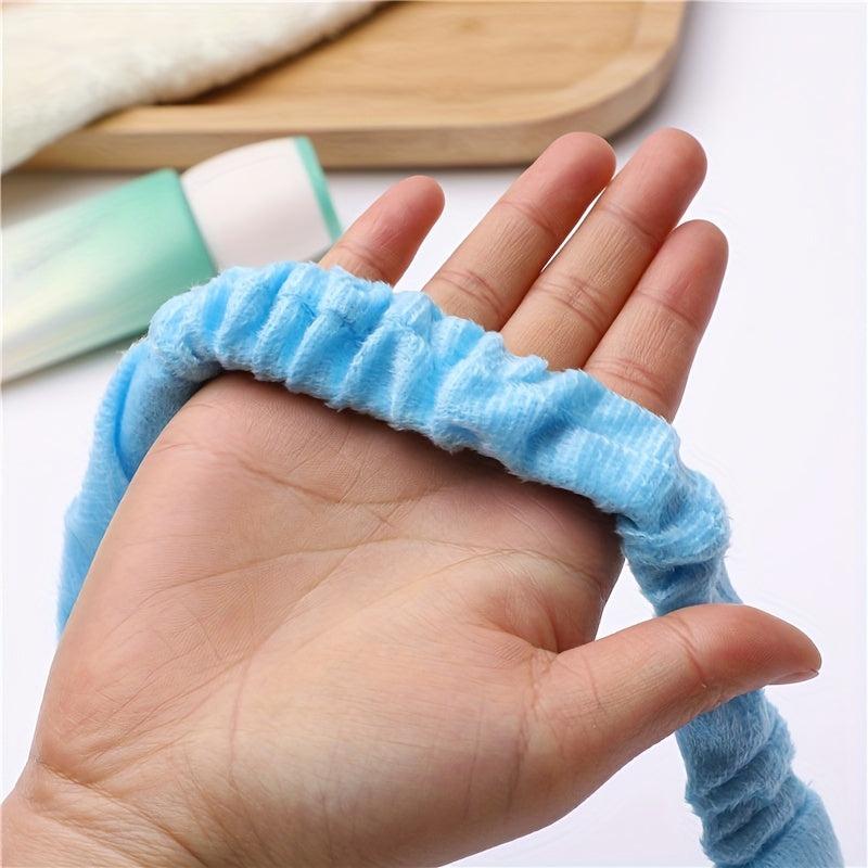 Plush Cat Ears Headband Stretchy Head Hoop for Skincare