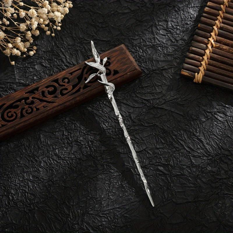 Bamboo Shaped Hair Stick With Chain Tassel Chinese Style Hair Pin