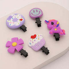16pcs Purple Series Hair Clips for Girls