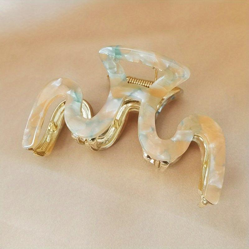 Acetate Wave Hair Clip Back Head Shark Claw Hair Accessories