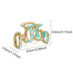 Acetate Wave Hair Clip Back Head Shark Claw Hair Accessories