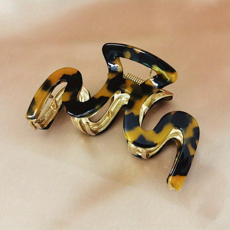 Acetate Wave Hair Clip Back Head Shark Claw Hair Accessories