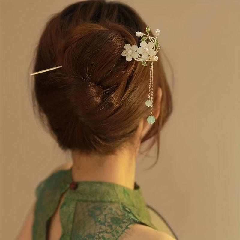 Chinese Flower Hair Pin Pendant Style Hair Stick Hair Accessories