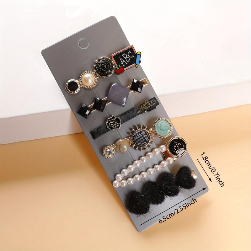 6pcs Crown Flower Hair Clip Barrette Hair Slides Non Slip Hair Decoration