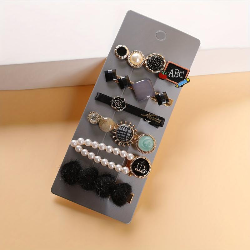 6pcs Crown Flower Hair Clip Barrette Hair Slides Non Slip Hair Decoration