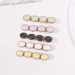 5pcs Hair Clips Marbling Bobby Pin Hair Slides Non Slip Hair Decoration
