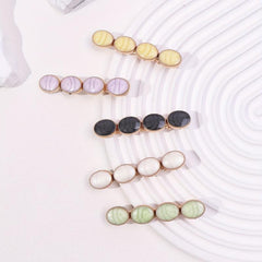 5pcs Hair Clips Marbling Bobby Pin Hair Slides Non Slip Hair Decoration