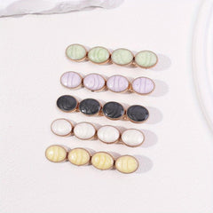5pcs Hair Clips Marbling Bobby Pin Hair Slides Non Slip Hair Decoration