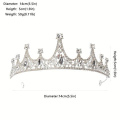 Crystal Bridal Tiara Crown Bride Headband Wedding Hair Jewelry
