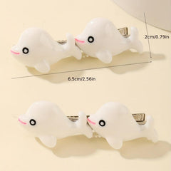 Whale Hair Clips Set for Women Girls
