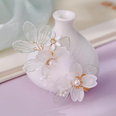 Chinese Style Duck Billed Clip Beaded Tassel Hair Accessories For Hanfu