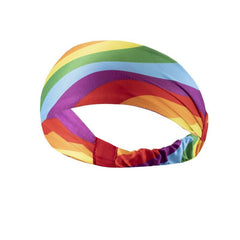 Rainbow Sports Headband Sweat Absorbing Non Slip Yoga Tennis Headband