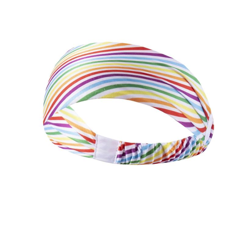 Rainbow Sports Headband Sweat Absorbing Non Slip Yoga Tennis Headband
