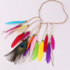 Boho Faux Leather Headband Colorful Hair Band Retro Style Hair Accessories
