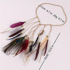 Boho Faux Leather Headband Colorful Hair Band Retro Style Hair Accessories