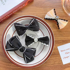 Large Bow Hair Clip Mesh Duckbill Barrette Lace Non Slip Hair Decor