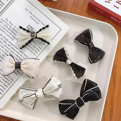Large Bow Hair Clip Mesh Duckbill Barrette Lace Non Slip Hair Decor