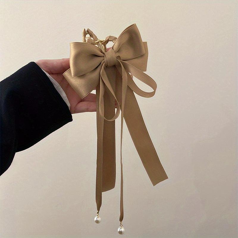 Pearl Tassel Hair Claw Clip for Women