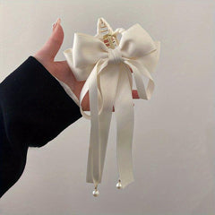 Pearl Tassel Hair Claw Clip for Women