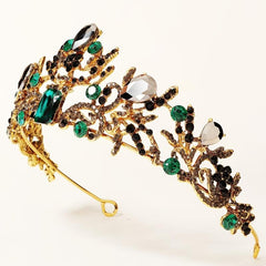 Gothic Vintage Rhinestone Crown Tiara Bridal Hair Accessories
