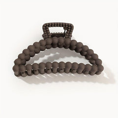 4Pcs Retro Beads Shape Hair Claws Matte Shark Claw Ponytail Holder