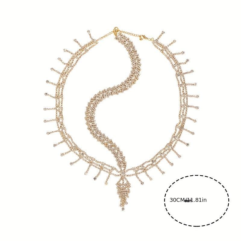 Rhinestone Tassel Pendant Bride Headband Hair Accessories