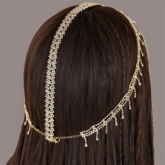 Rhinestone Tassel Pendant Bride Headband Hair Accessories