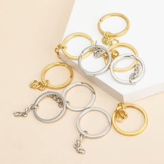 20pcs Bulk Keychain DIY Accessories Split Keyrings With Link Chain