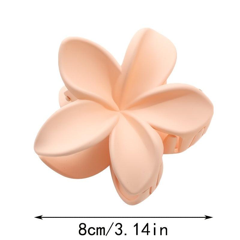 Matte Flower Claw Hair Clips Medium Barrette