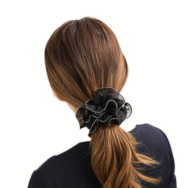 Solid Mesh Hair Rope Ponytail Holder Hair Accessories For Women
