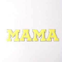 4pcs Iron On English Letters Stickers Towel Patches MAMA Clothes Accessories