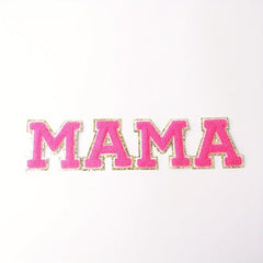 4pcs Iron On English Letters Stickers Towel Patches MAMA Clothes Accessories