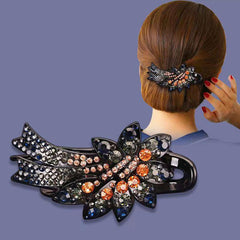 Rhinestone Flower Hair Clip Hair Claws Vintage Hairclip
